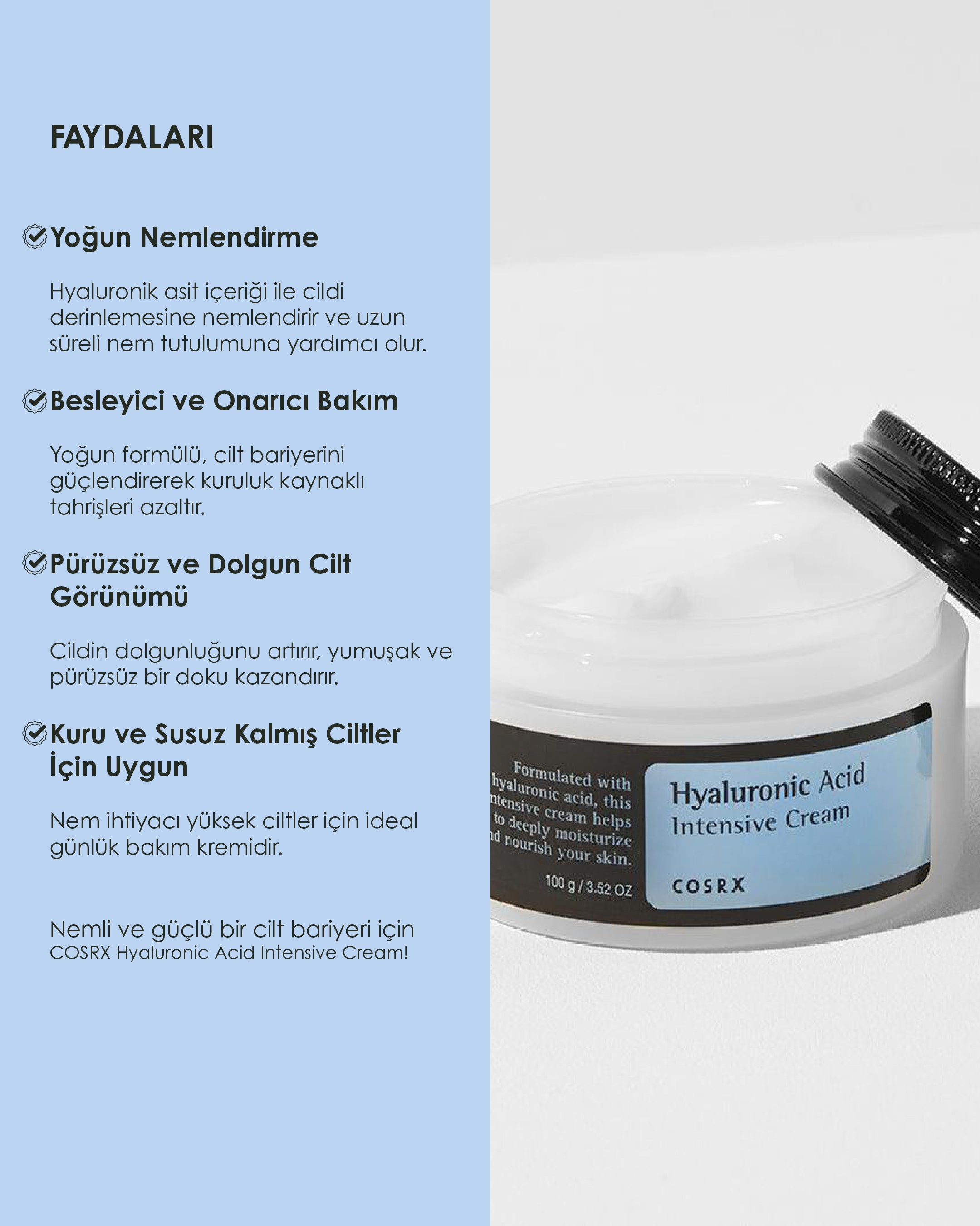 Cosrx - Hyaluronic Acid Intensive Cream 100ml
