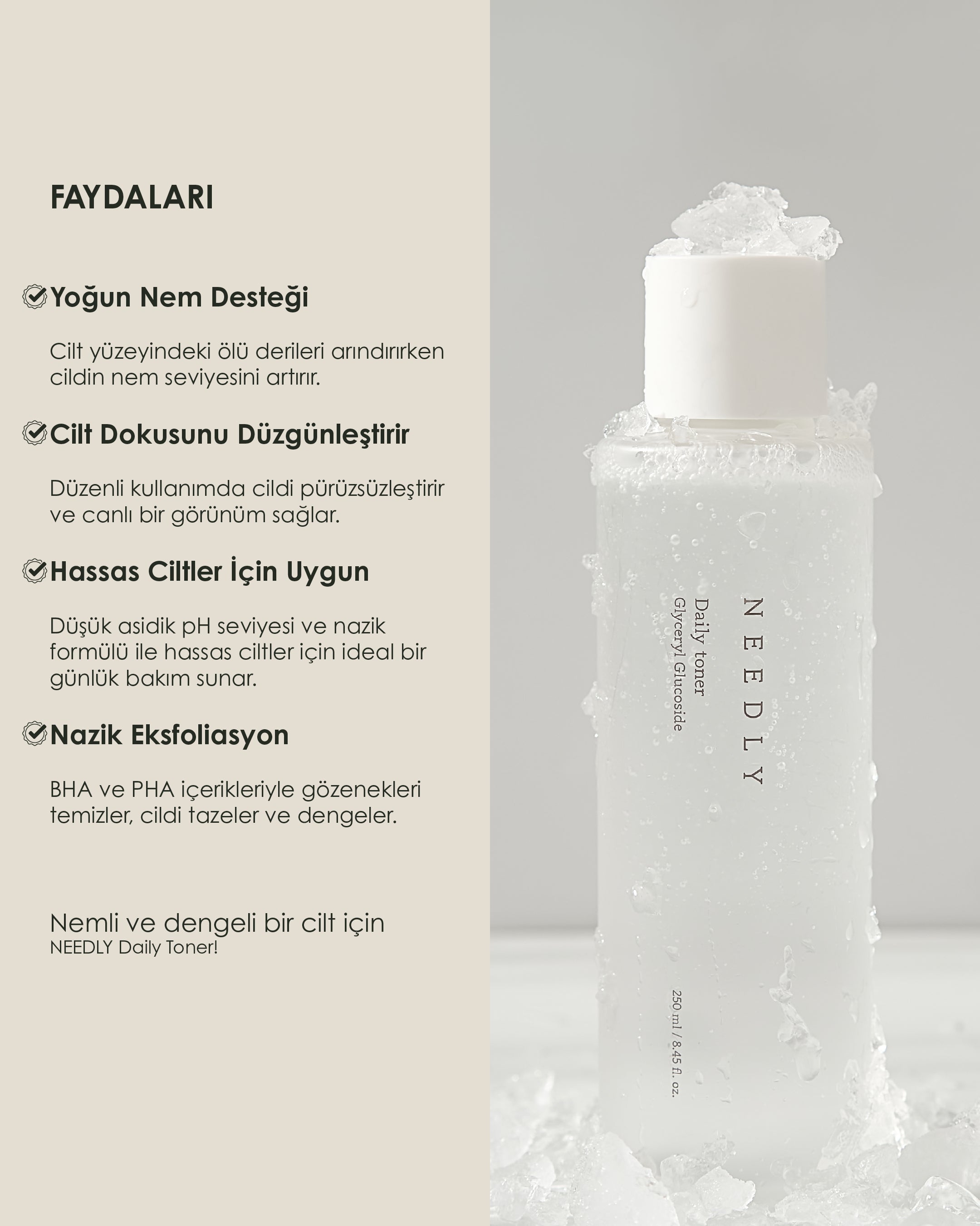 Needly Daily Toner - Günlük Nemlendirici Tonik (250 mL)